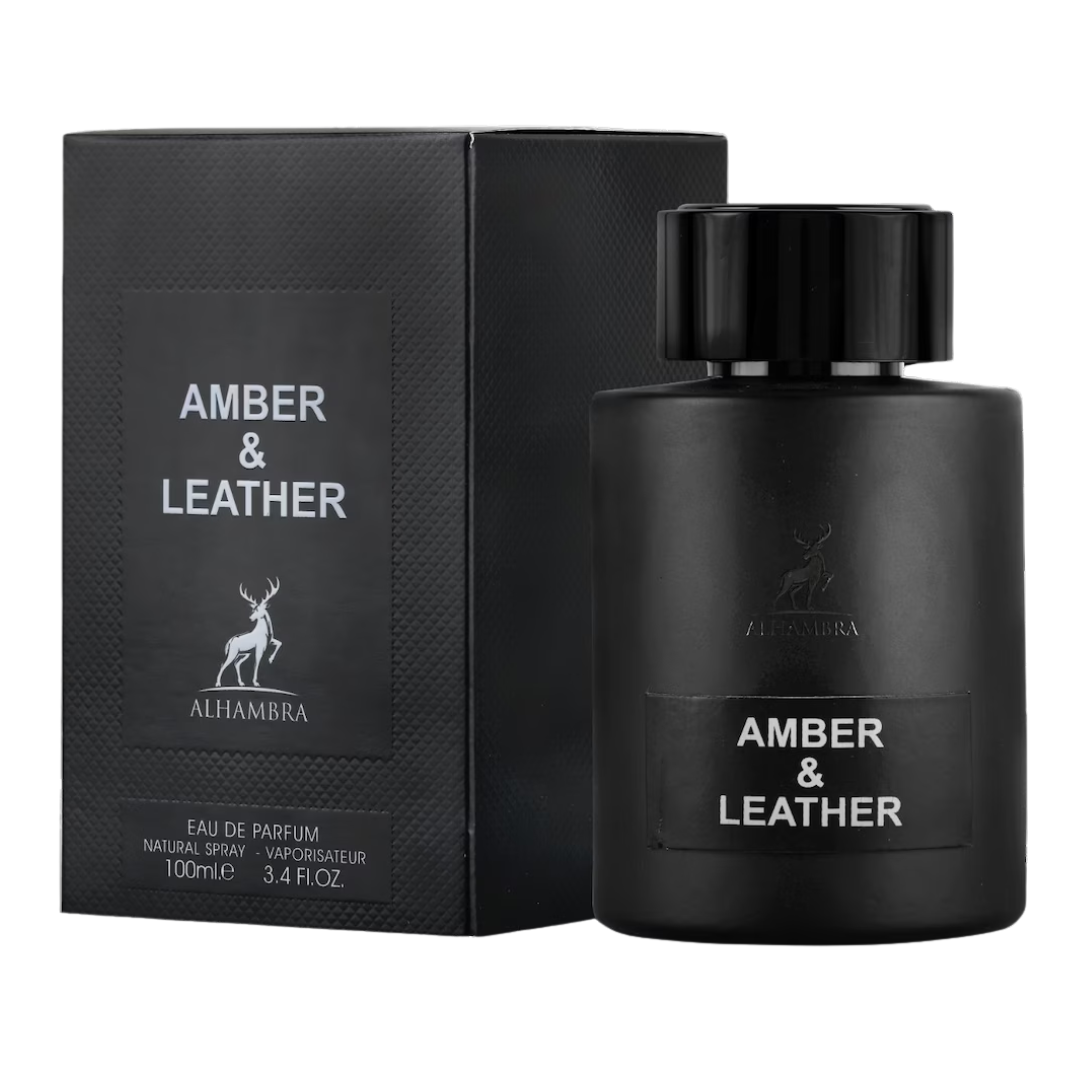 Amber & Leather For Men and  Women  EDP-100ML/3.4Oz By Maison Alhambra