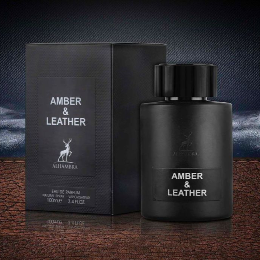 Amber & Leather For Men and  Women  EDP-100ML/3.4Oz By Maison Alhambra